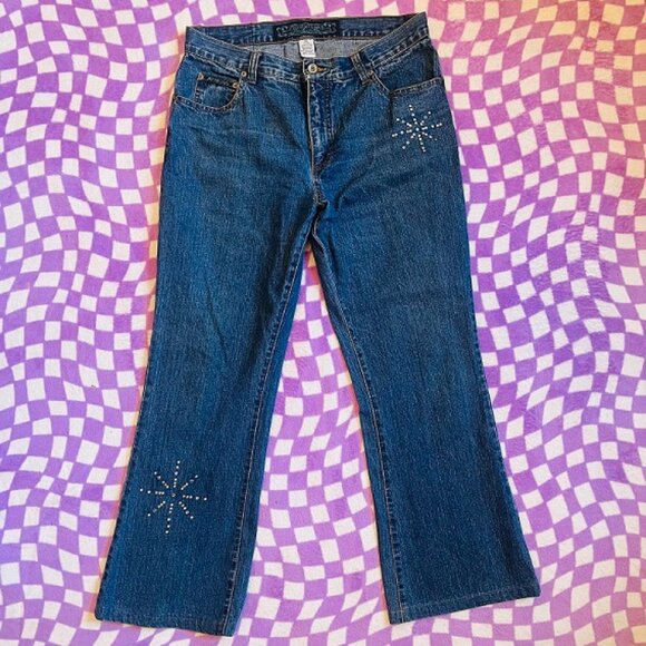 no excuses Denim - No Excuses vintage 90s Y2K studded flare jeans size juniors 13/14
